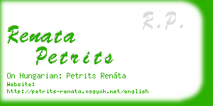 renata petrits business card