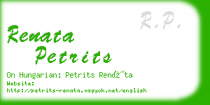 renata petrits business card